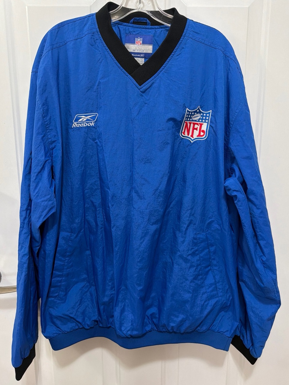 Reebok Men’s Blue NFL Pullover Windbreaker Sweater Xl blue nylon